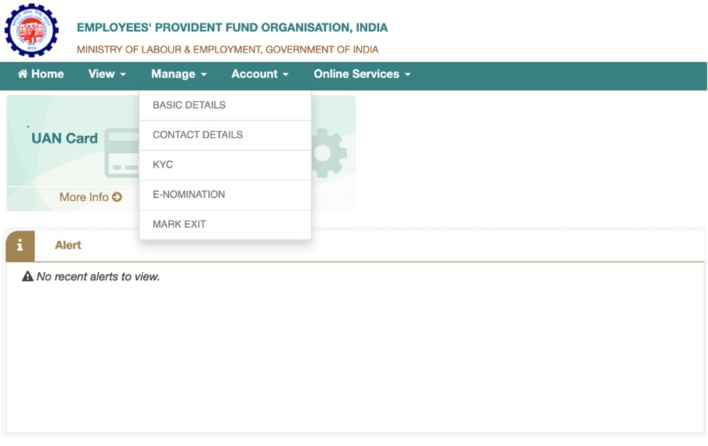 EPFO KYC update online